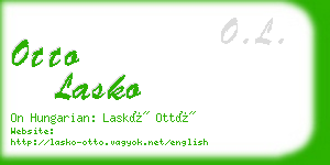 otto lasko business card